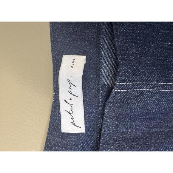 Petal and Pup Callum A Line Dark Denim Midi Dress Square Neck Pockets Size Large - Picture 5 of 8